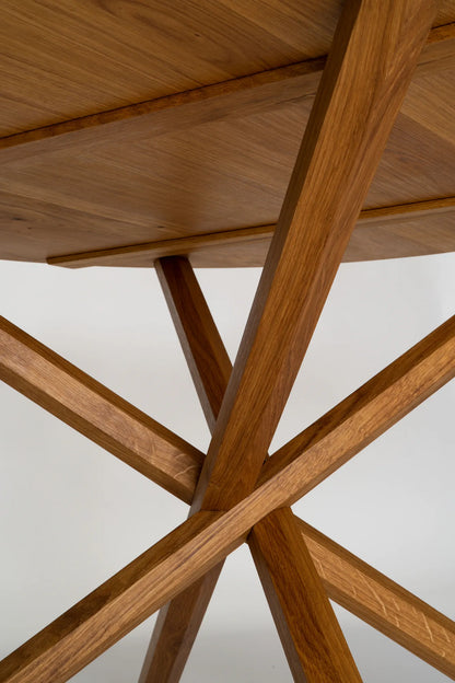 Gestell aus Eiche, sechseckiges Profil, Esstisch stiks