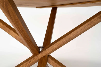 Gestell aus Eiche, sechseckiges Profil, Esstisch stiks